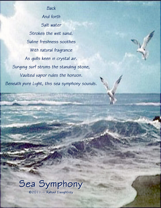 Seagulls and surf on a beach painting