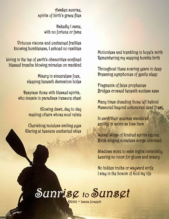 man in kayak on a pond bathed in a golden sunrise