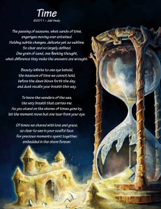 shattered hour glass and sand castle